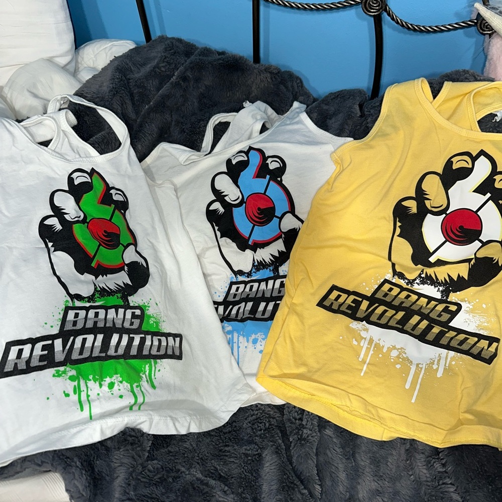 3 pack old school bang energy tank tops (all 3 included)